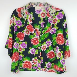 Victoria's Secret Vintage Floral Blouse Size Medium